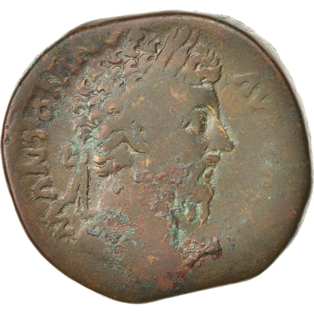 Moneda, Marcus Aurelius, Sestercio, 172, Roma, BC+, Cobre, RIC:1037