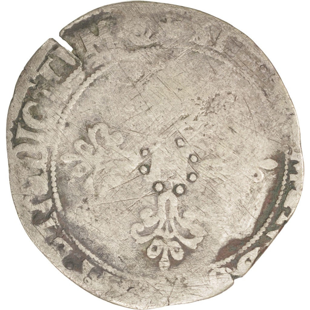 France, Franc au Col Plat, 1577, Angers, F(12-15), Silver, Duplessy:1130, Cia...