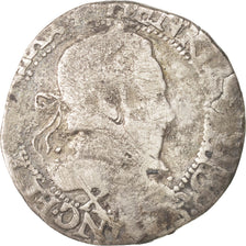France, Demi Franc, 1589, Amiens, VF(20-25), Silver, Duplessy:1131, Sombart:4716