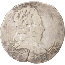 France, Demi Franc, 1589, Amiens, VF(20-25), Silver, Duplessy:1131, Sombart:4716
