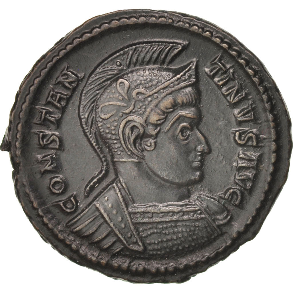 Constantine I, Nummus, 323, Trier, SPL+, Rame, RIC:389