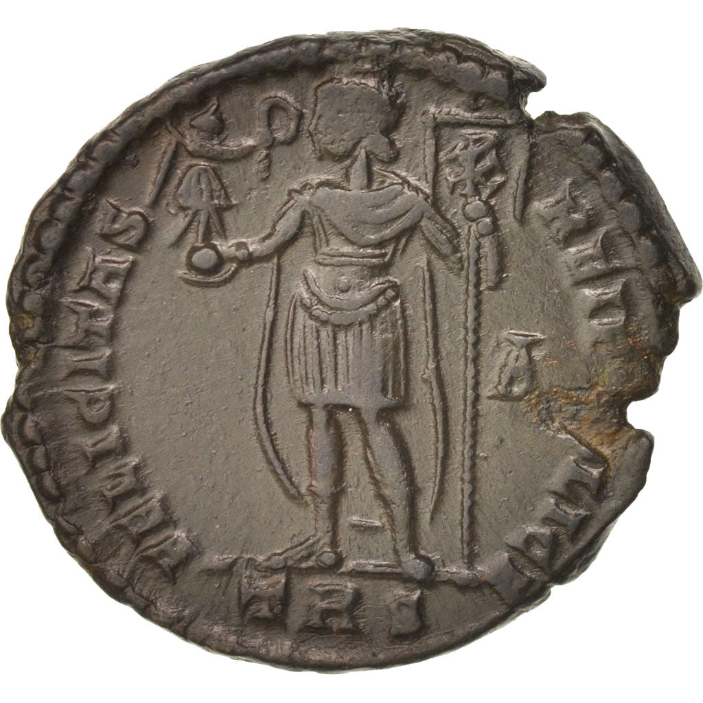 Münze, Magnentius, Maiorina, 350, Trier, UNZ, Kupfer, RIC:264