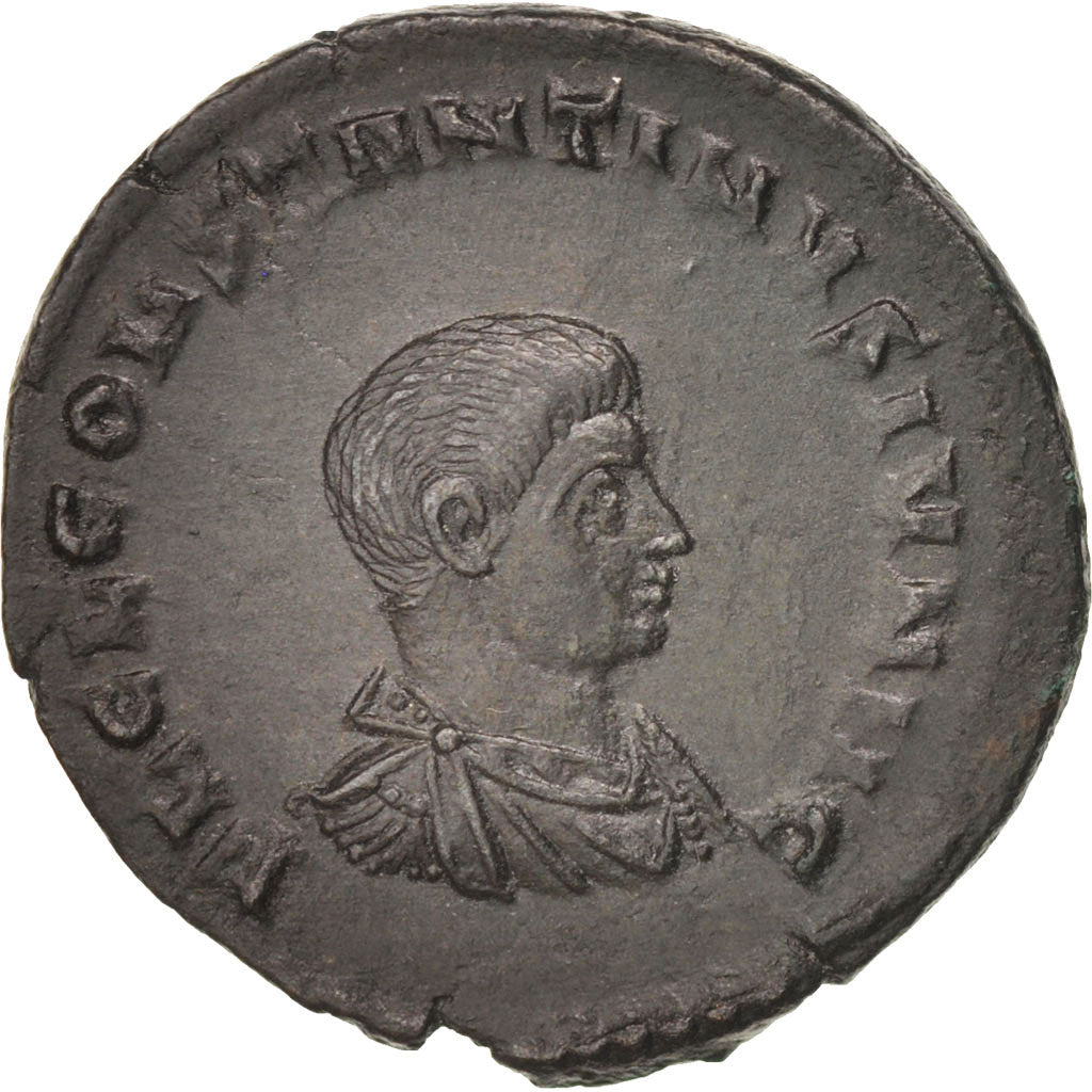 Münze, Constantine II, Follis, 317-318, Trier, VZ+, Kupfer, RIC:153
