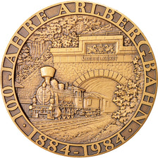 Germany, Alberg Railway 100th anniversary, Medal, 1984, MS(63), Bronze, 50mm