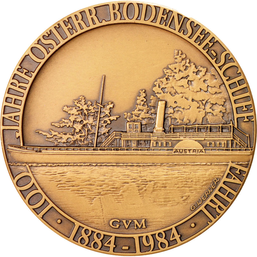 Germany, Alberg Railway 100th anniversary, Medal, 1984, MS(63), Bronze, 50mm