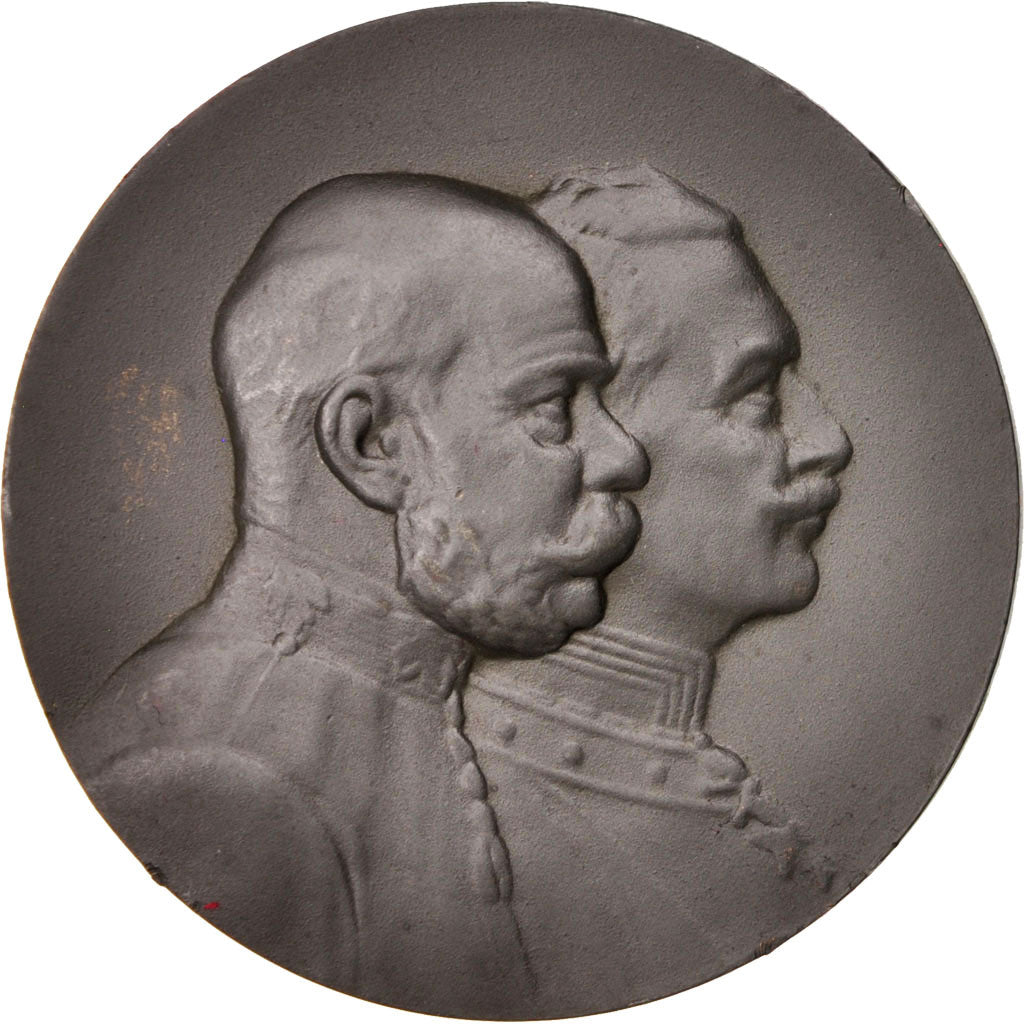Austria, Franz Joseph & Wilhelm II, Medal, 1914-1918, AU(55-58), Tin, 50mm