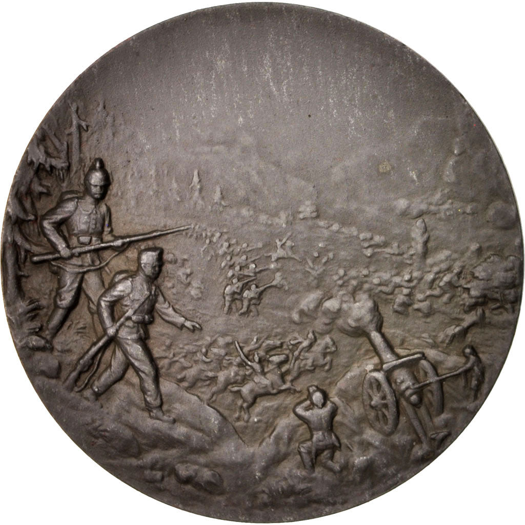 Austria, Franz Joseph & Wilhelm II, Medal, 1914-1918, AU(55-58), Tin, 50mm