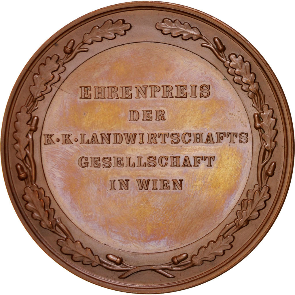 Austria, Farming price, Medal, AU(55-58), Bronze, 56mm