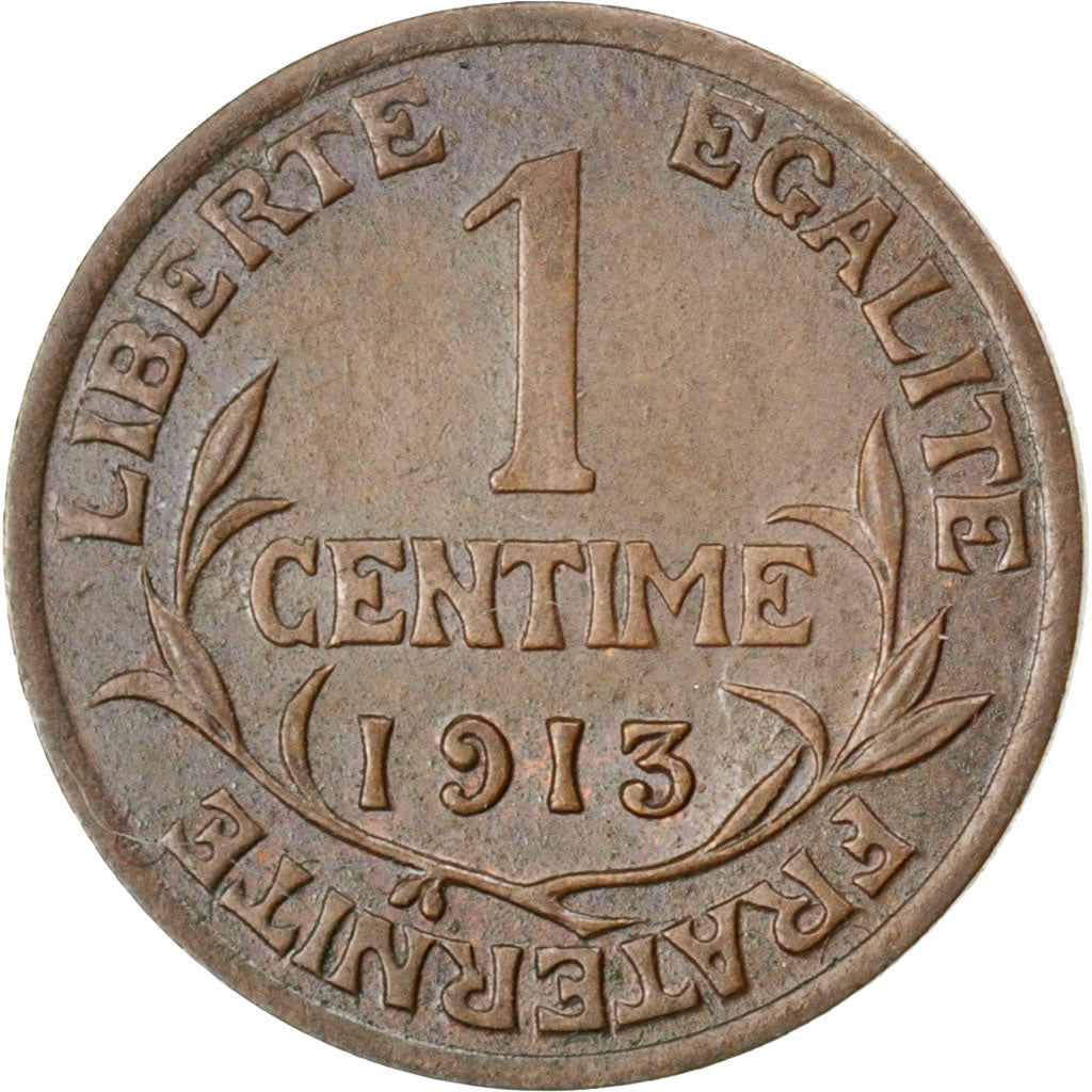 FRANCE, Dupuis, Centime, 1913, Paris, KM #840, EF(40-45), Bronze, 15, Gadoury...