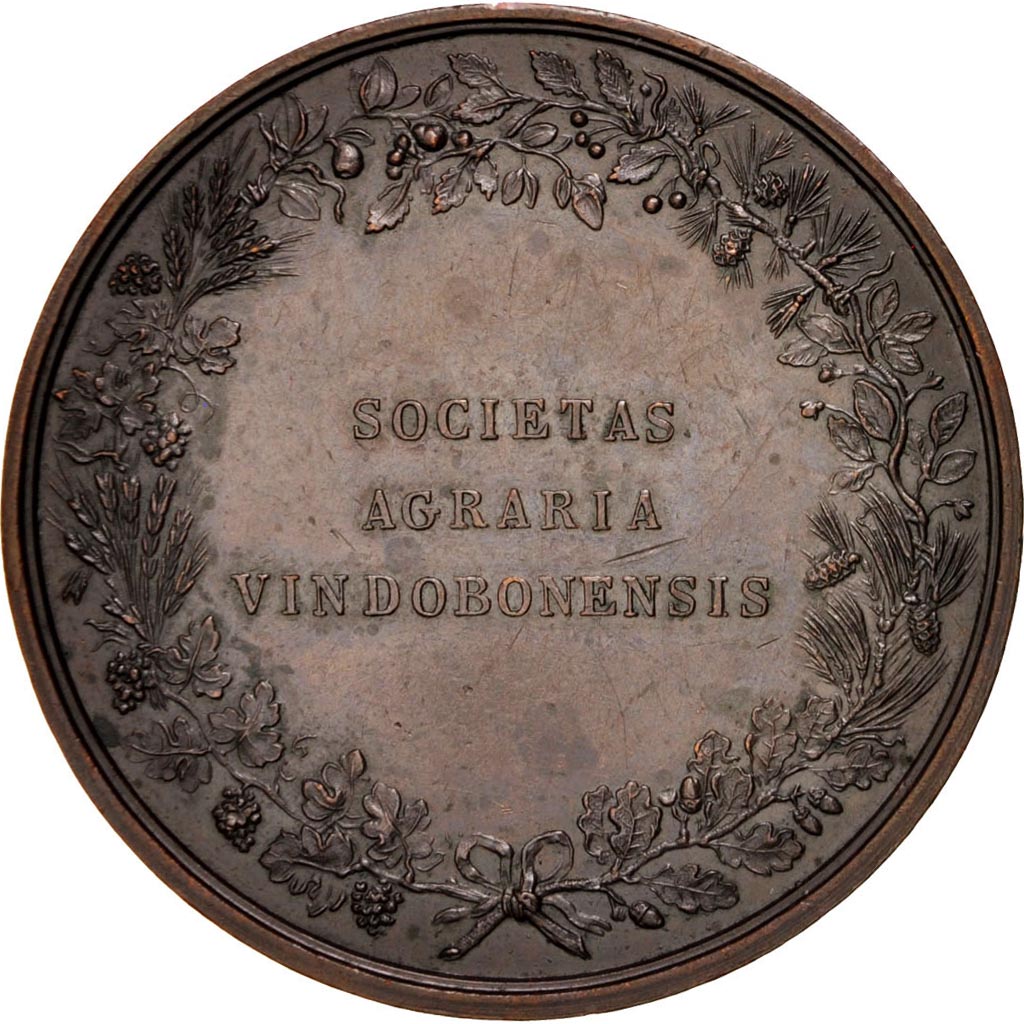 Austria, Vienna Agriculture Society, Medal, 1823, AU(50-53), Bronze, 56mm