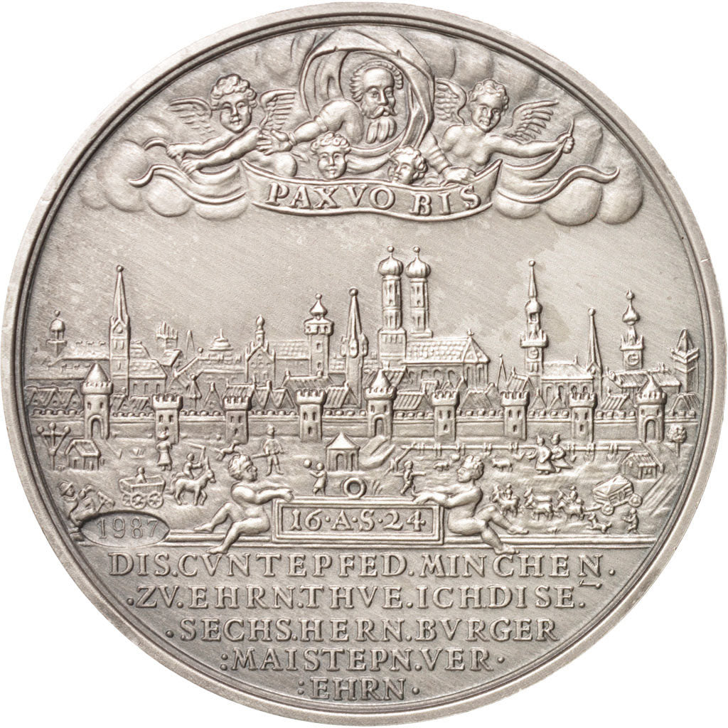 Germany, München, Medal, 1987, AU(55-58), Silver, 40mm