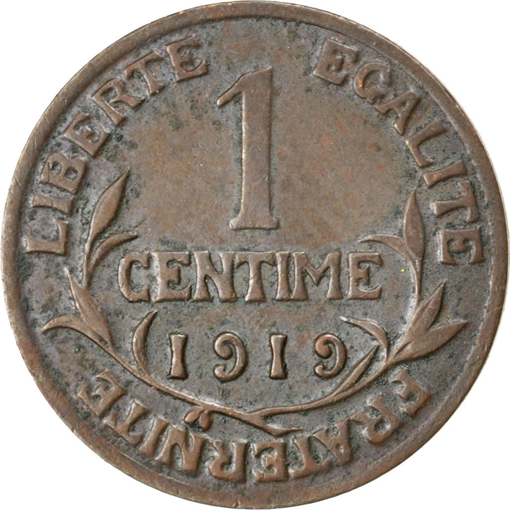FRANCE, Dupuis, Centime, 1919, Paris, KM #840, EF(40-45), Bronze, 15, Gadoury...