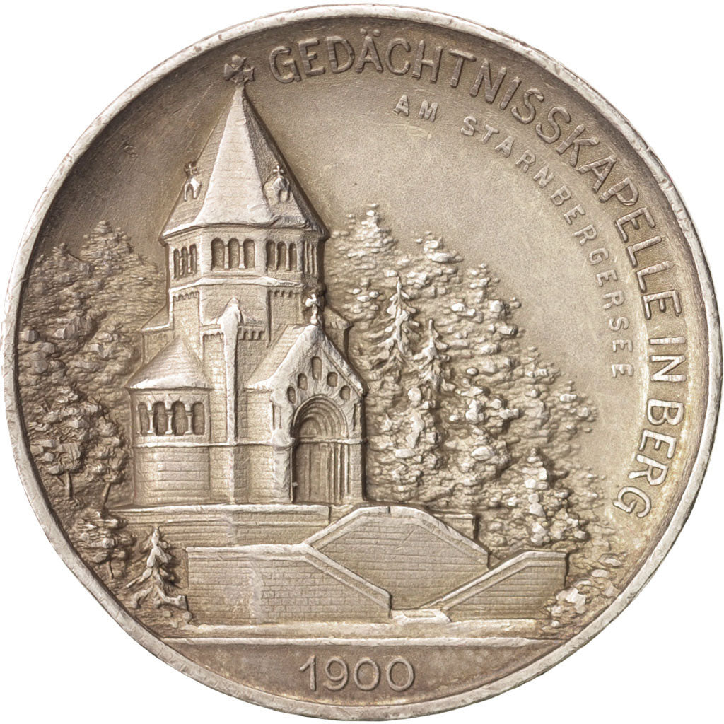 Germany, Ludwig II of Bayern, Medal, 1900, AU(55-58), Silver, 33mm