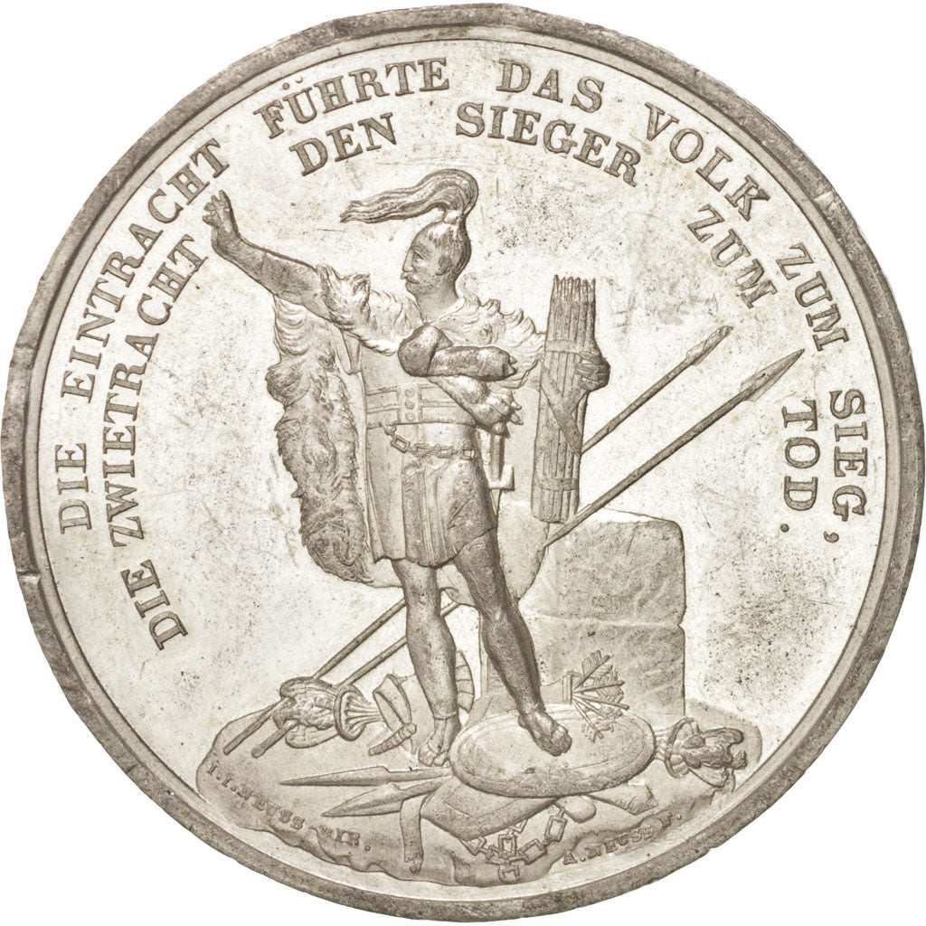 Germany, FIrst Parliament creation, Medal, 1848, AU(55-58), Tin, 40mm