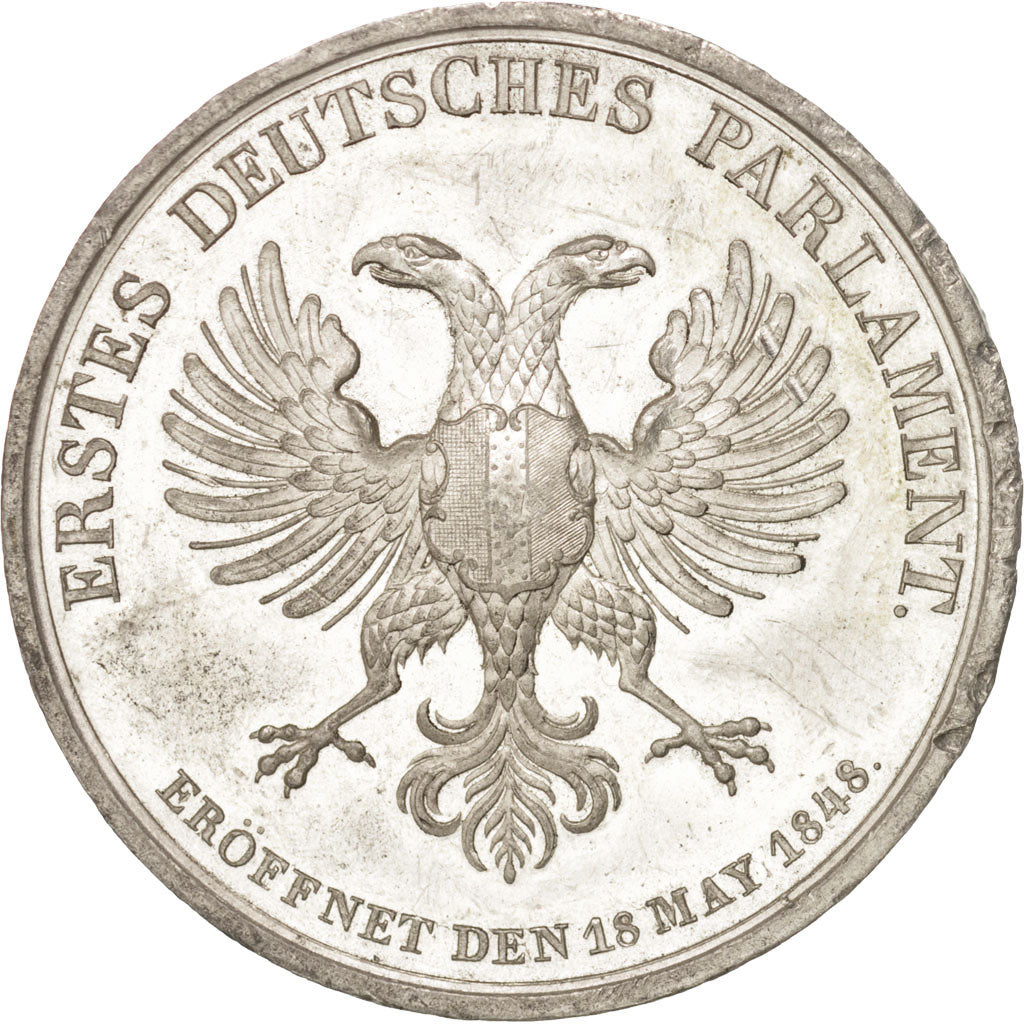 Germany, FIrst Parliament creation, Medal, 1848, AU(55-58), Tin, 40mm