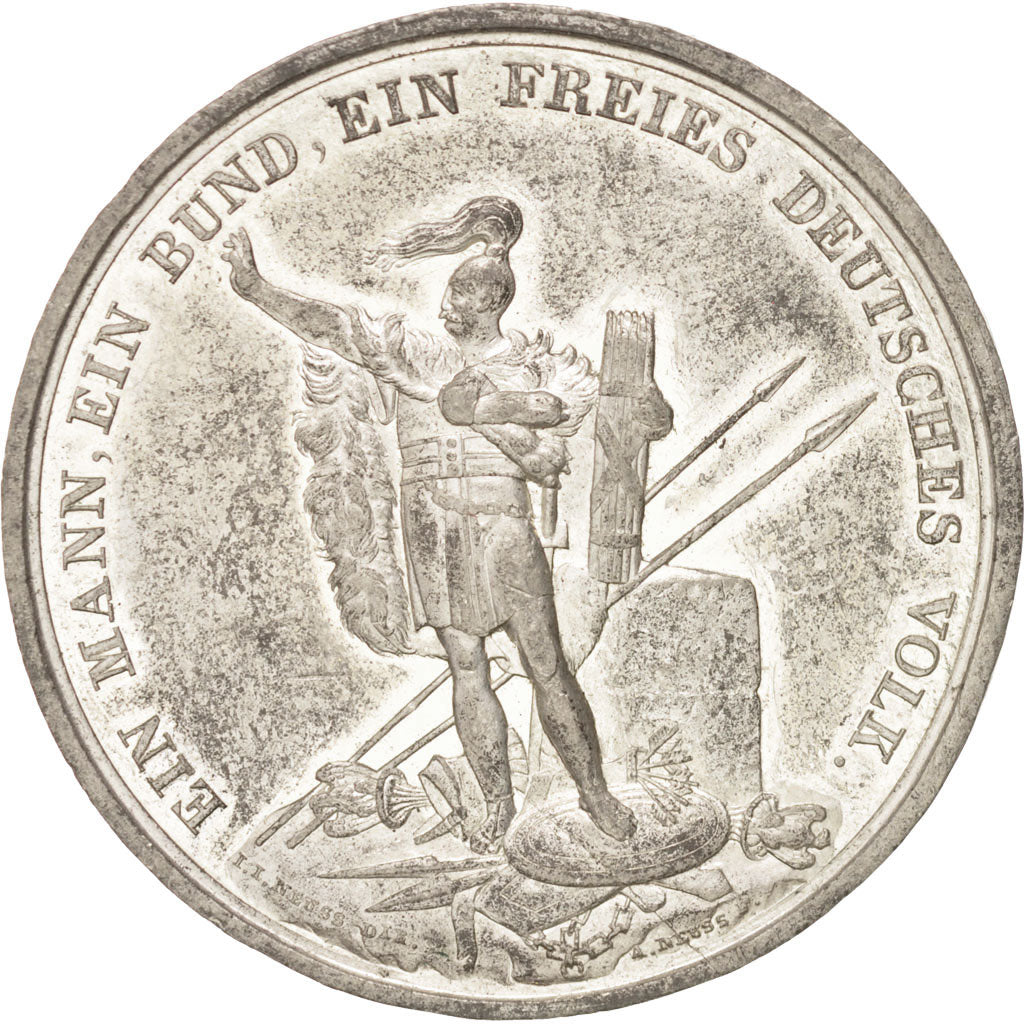 Germany, German people, Medal, 1848, AU(55-58), Tin, 40mm