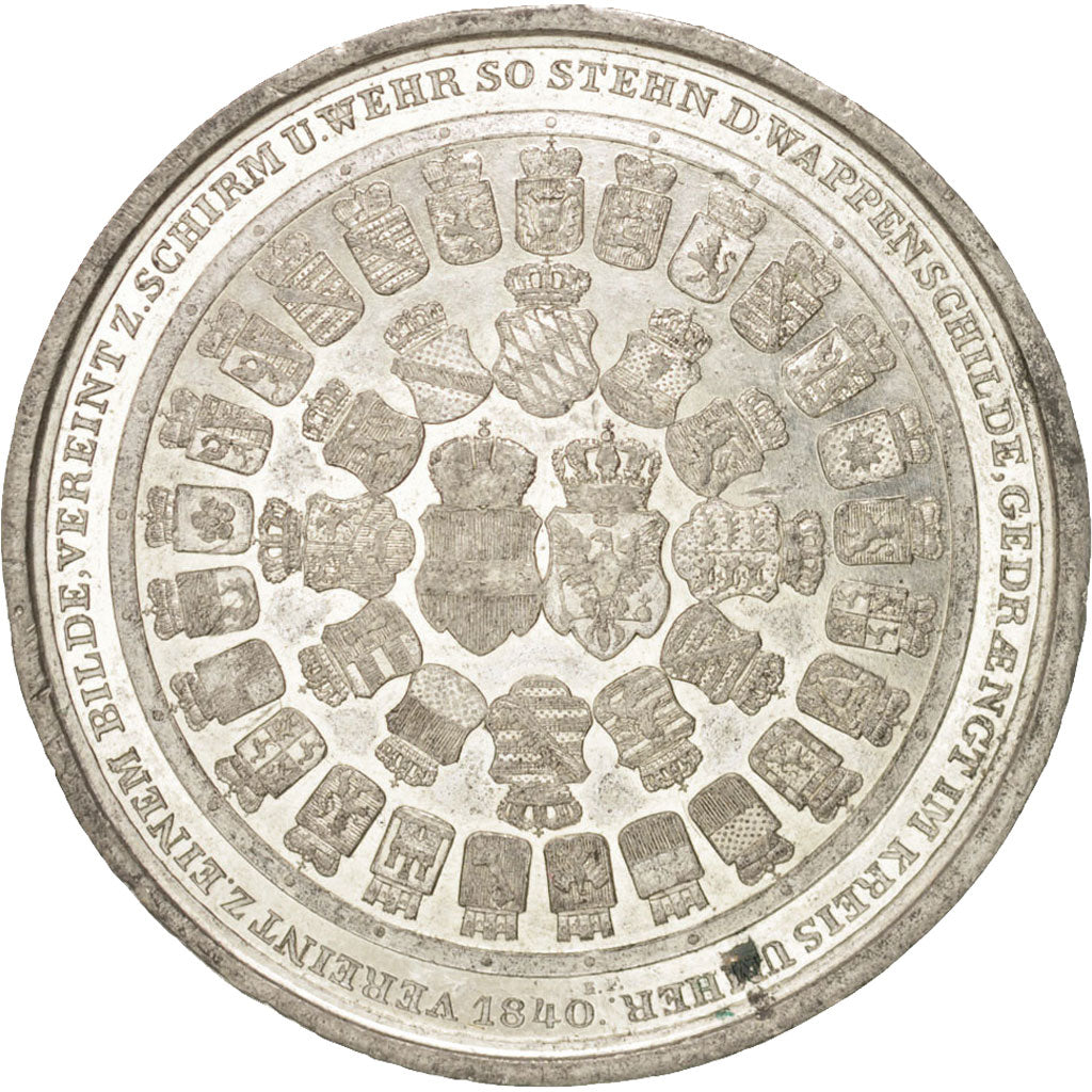Germany, German people, Medal, 1848, AU(55-58), Tin, 40mm