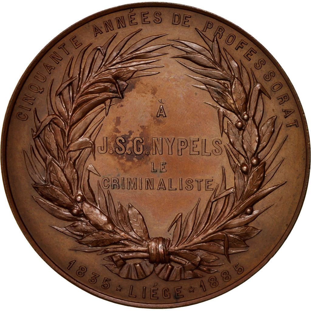 Belgio, Medal, Arts & Culture, 1886, SPL, Bronzo