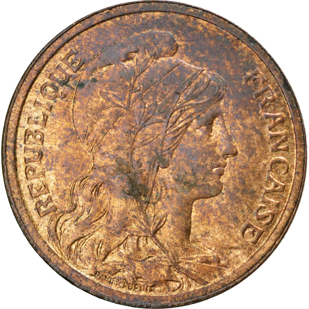 Francia, 2 Centimes, 1910, SPL-, Bronzo, KM:841, Gadoury:107