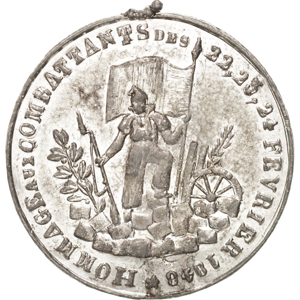 France, Medal, History, 1848, AU(50-53), Tin