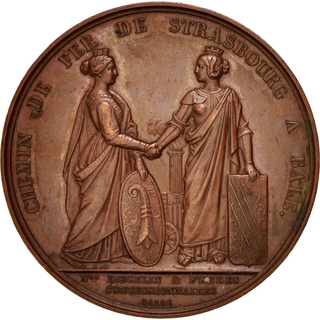 Francia, Medal, Railway, 1841, Barre, BB+, Rame