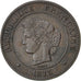 Coin, France, Cérès, 5 Centimes, 1873, Bordeaux, EF(40-45), Bronze, KM:821.2