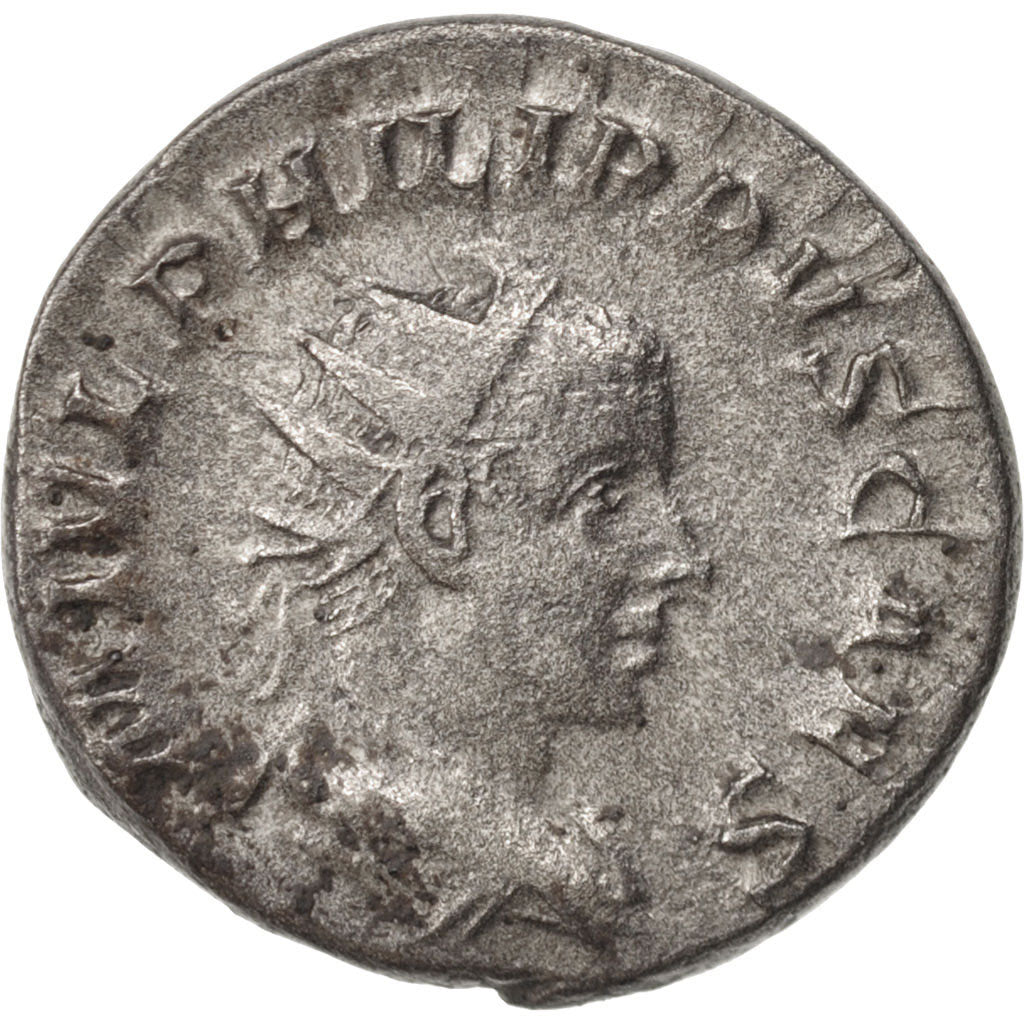 Coin, Philip II, Antoninianus, 246, Roma, EF(40-45), Billon, RIC:218d