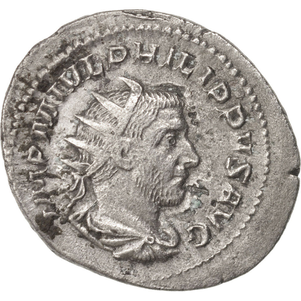 Moneta, Philip I, Antoninianus, 245, Roma, AU(50-53), Bilon, RIC:48b
