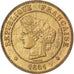 Coin, France, Cérès, 5 Centimes, 1881, Paris, MS(63), Bronze, KM:821.1