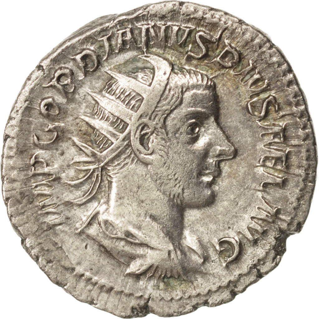Coin, Gordian III, Antoninianus, 244, Roma, AU(50-53), Billon, RIC:140