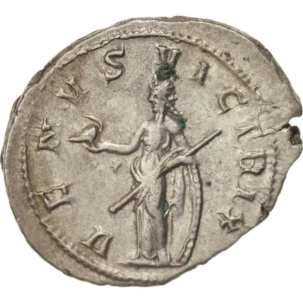 Moneta, Gordian III, Denarius, 241, Roma, AU(55-58), Srebro, RIC:131