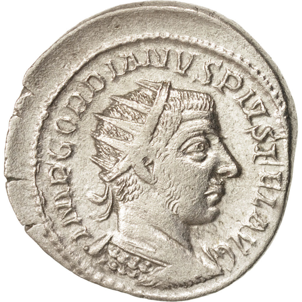 Coin, Gordian III, Antoninianus, 243, Antioch, EF(40-45), Billon, RIC:210e