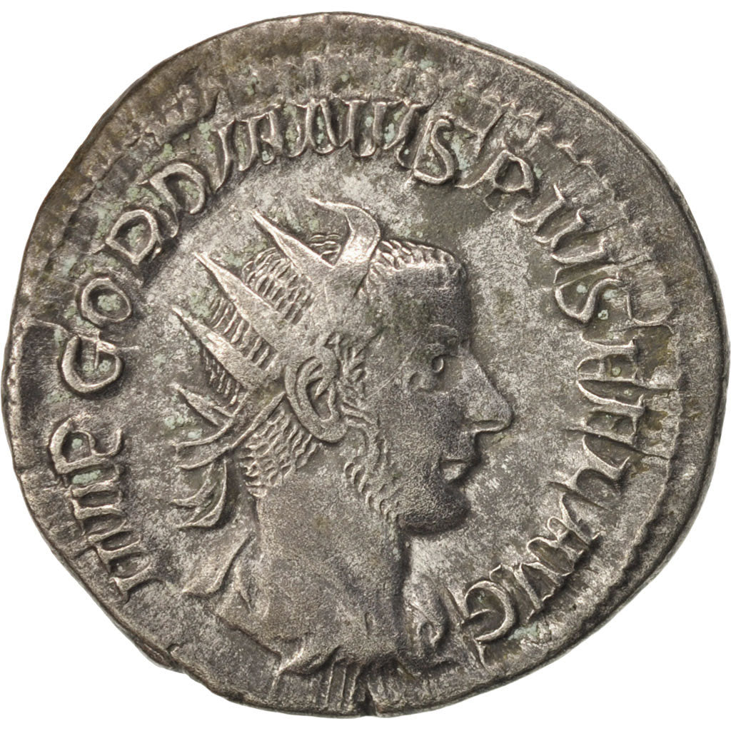 Moneta, Gordian III, Antoninianus, 244, Roma, AU(50-53), Bilon, RIC:151