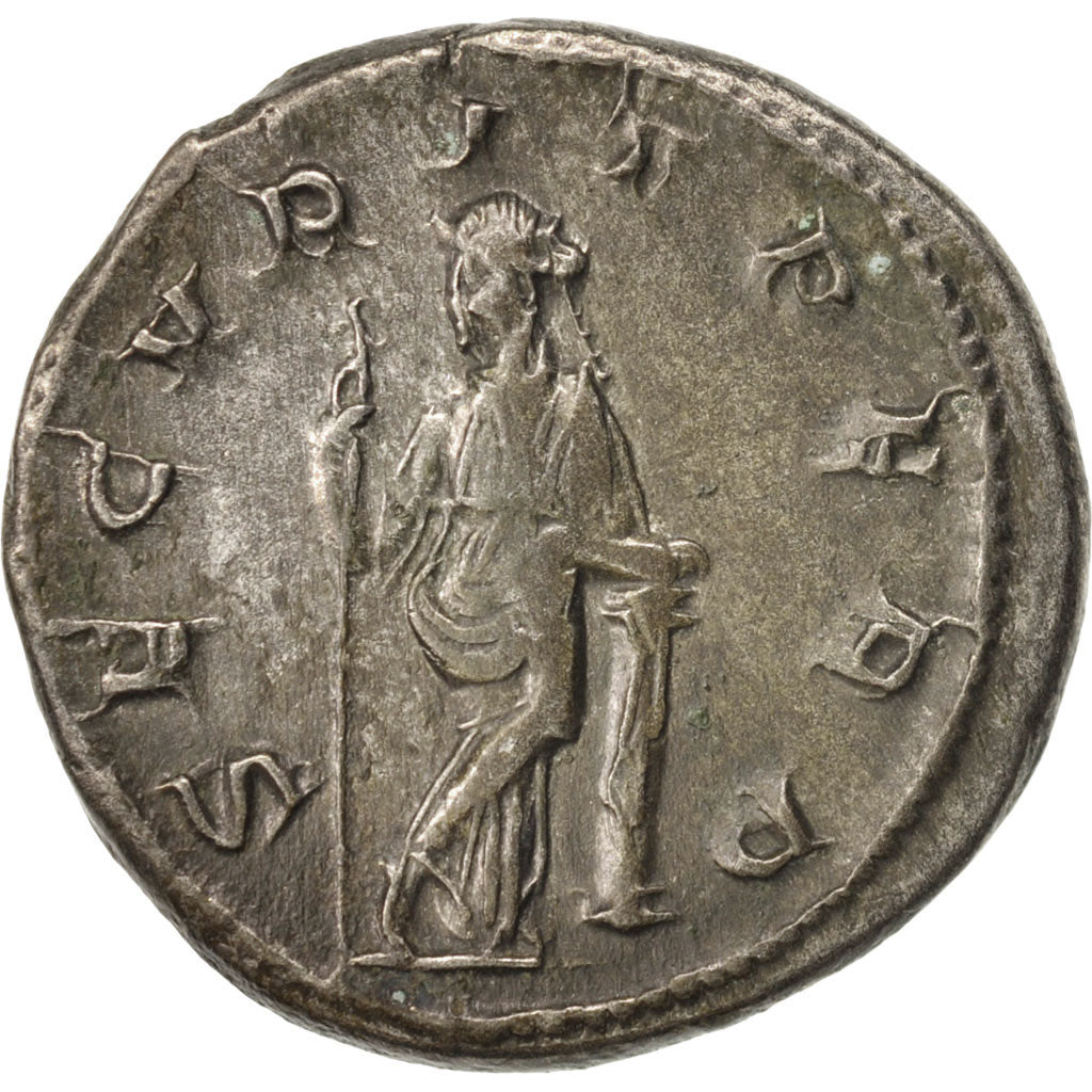 Moneta, Gordian III, Antoninianus, 244, Roma, AU(50-53), Bilon, RIC:151