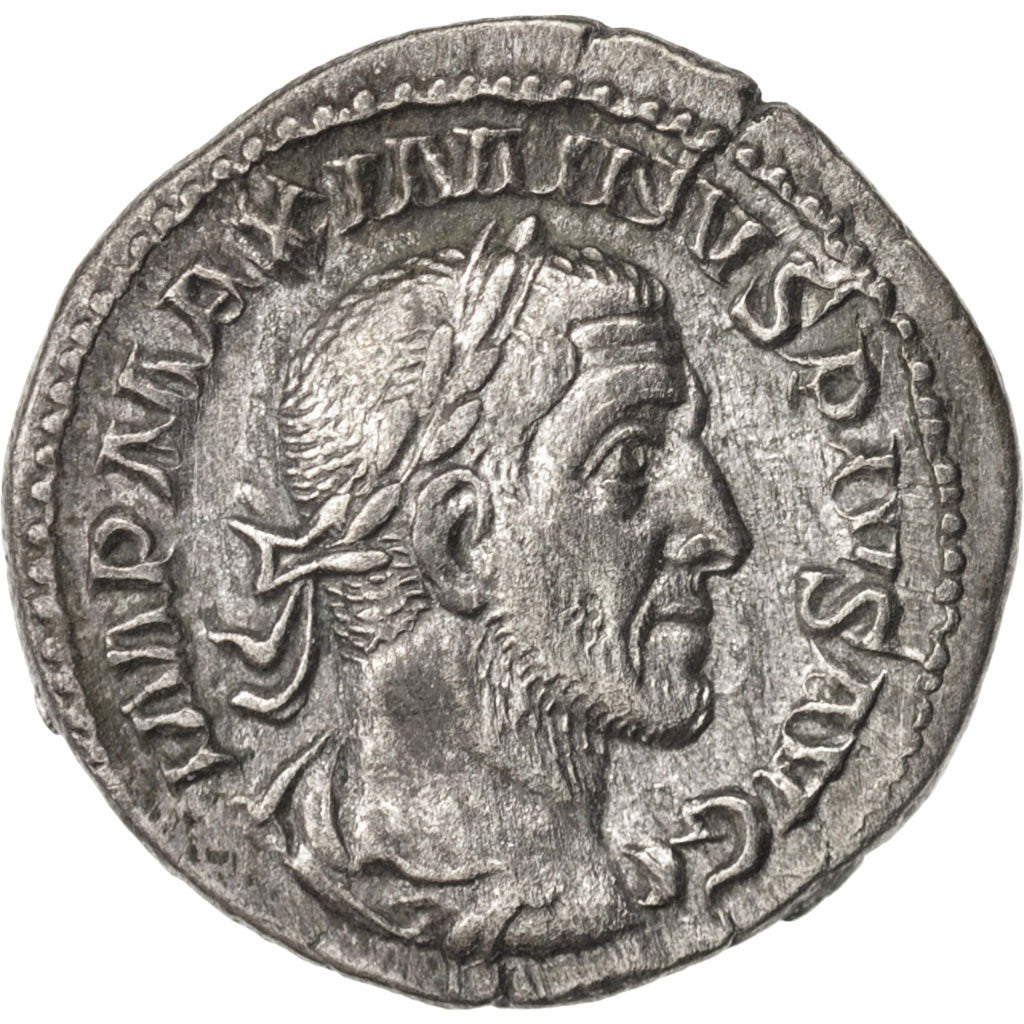 Coin, Maximinus I Thrax, Denarius, 235, Roma, AU(50-53), Silver, RIC:14