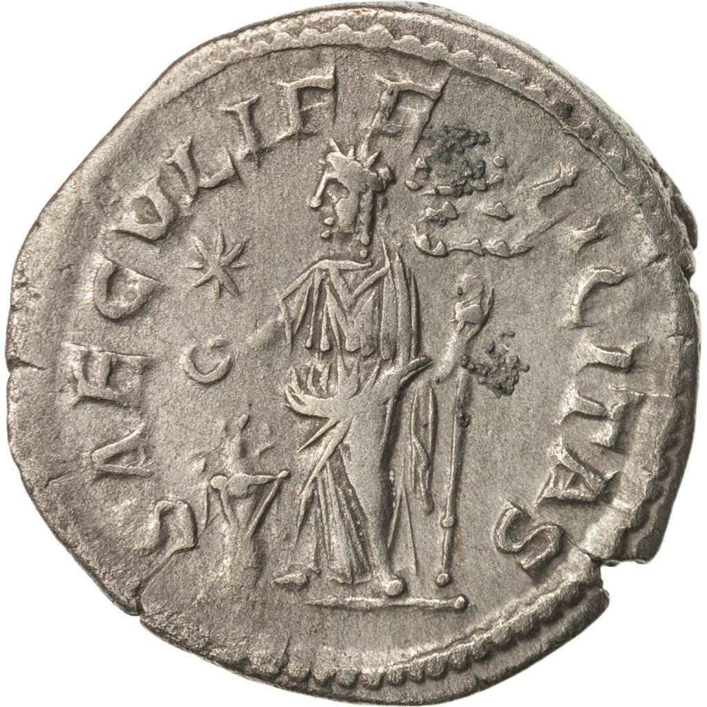 Coin, Julia Maesa, Denarius, 220, Roma, AU(50-53), Silver, RIC:272