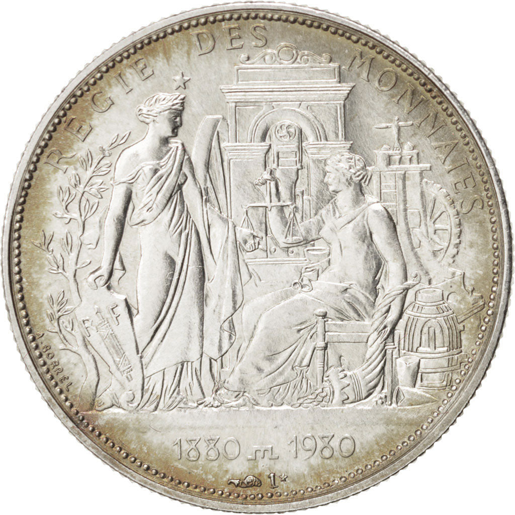 France, Régie des monnaies, History, Medal, 1980, SPL, Silver, 21mm