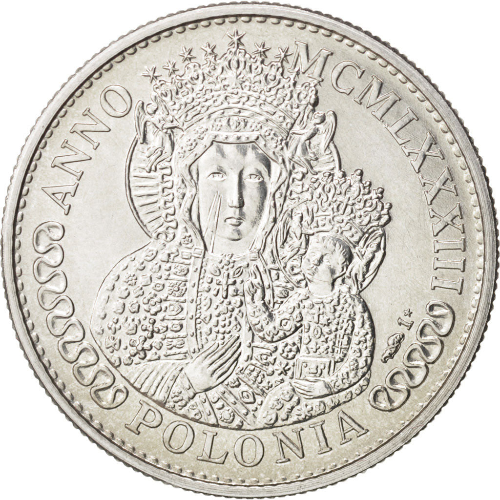 Vatican, Polonia, Religions & beliefs, Medal, 1983, MS(63), Silver, 21mm