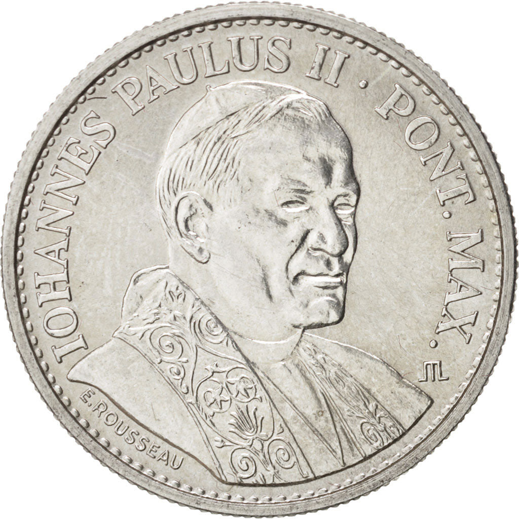 Vatican, Lourdes, Religions & beliefs, Medal, 1983, MS(63), Silver, 21mm