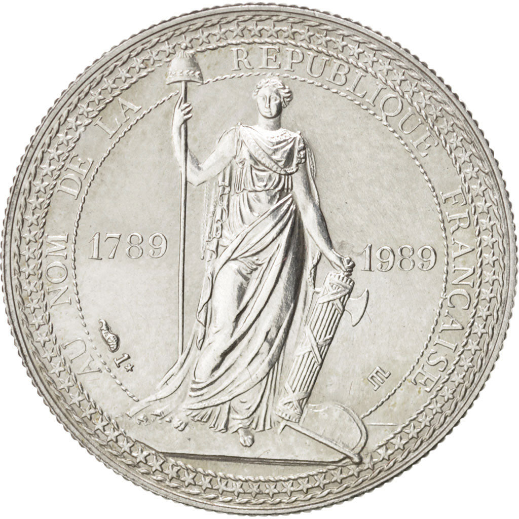France, French Fifth Republic, History, Medal, 1989, MS(63), Dupuis.D, Silver...