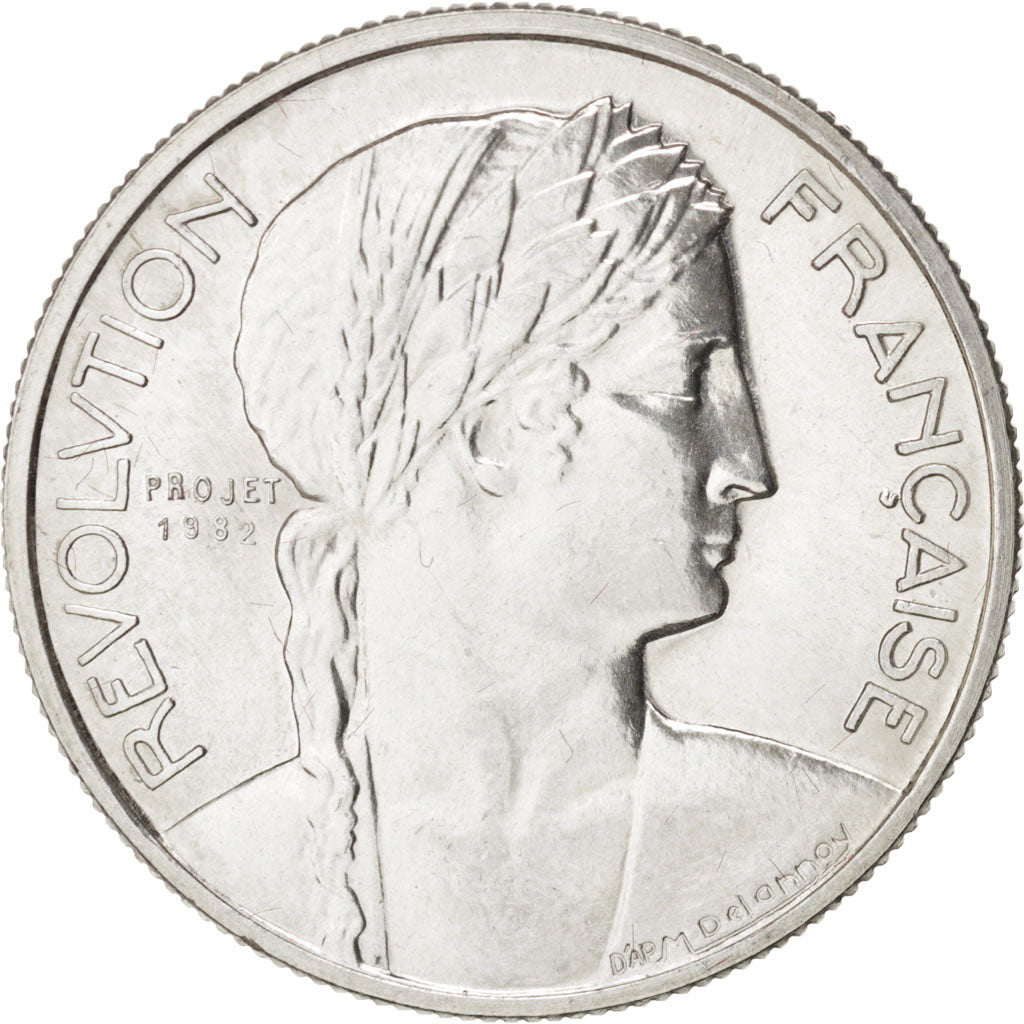 France, French Fifth Republic, History, Medal, 1989, MS(63), Delannoy, Silver...