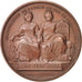 France, Brussels-Paris Railway, Medal, 1846, AU(50-53), Copper, 36mm