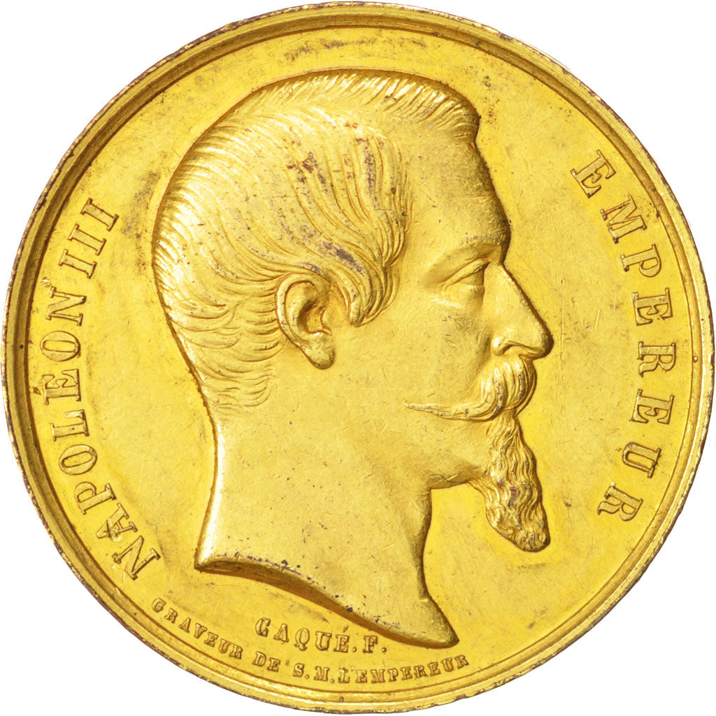 France, Agricultur Competition, Medal, 1860, AU(55-58), Copper, 33mm