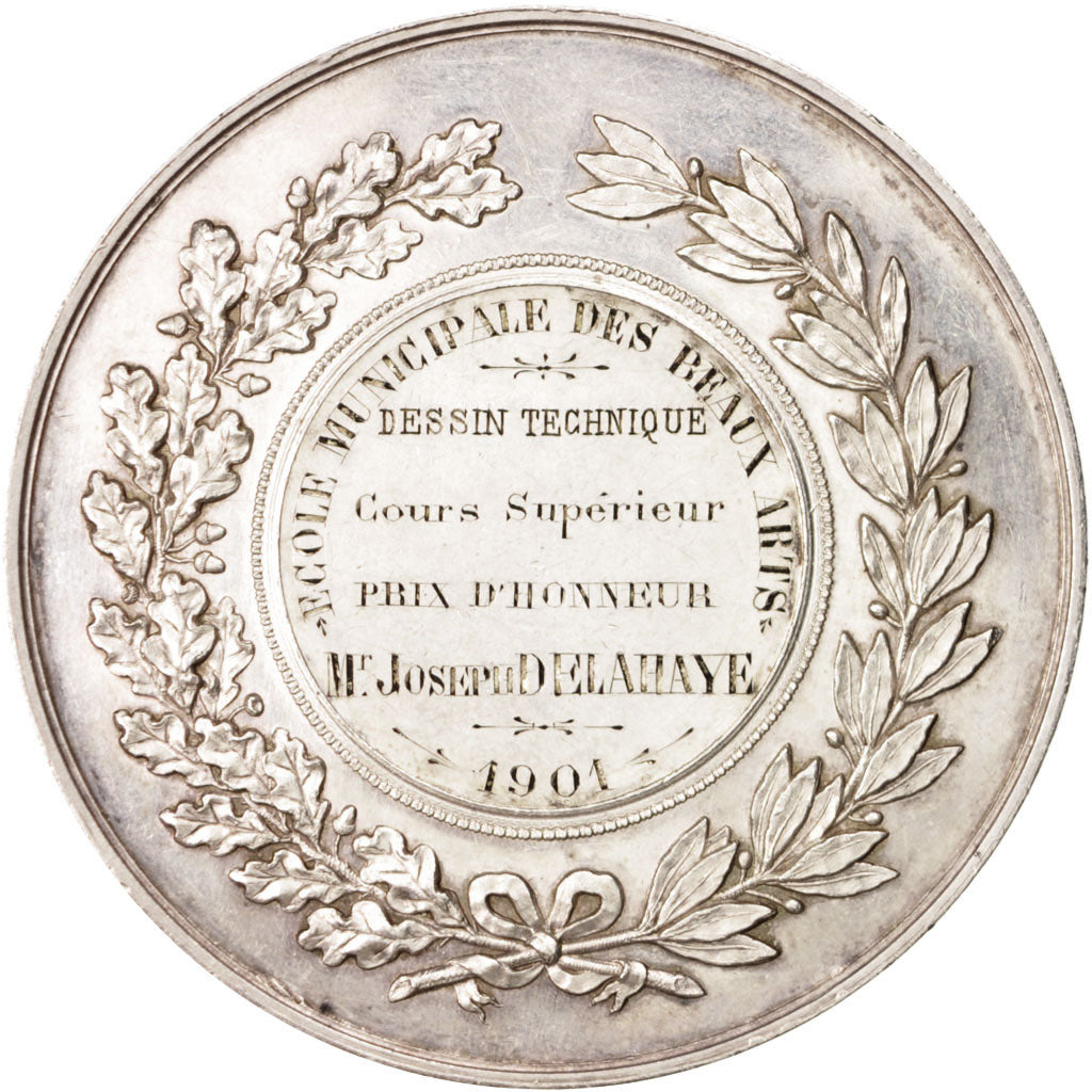 France, Medal, Arts & Culture, 1901, AU(55-58), Silver