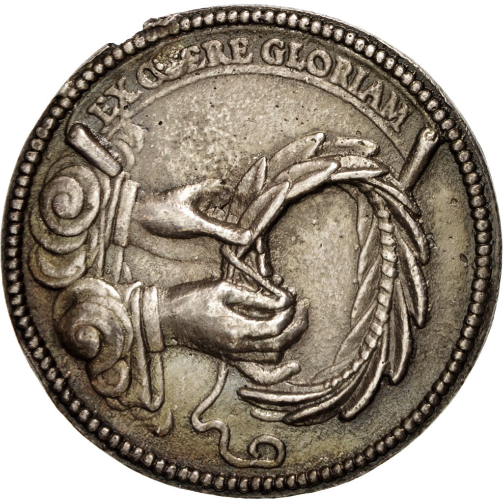 France, Richelieu, History, Medal, 1627, AU(50-53), Silver, 49mm
