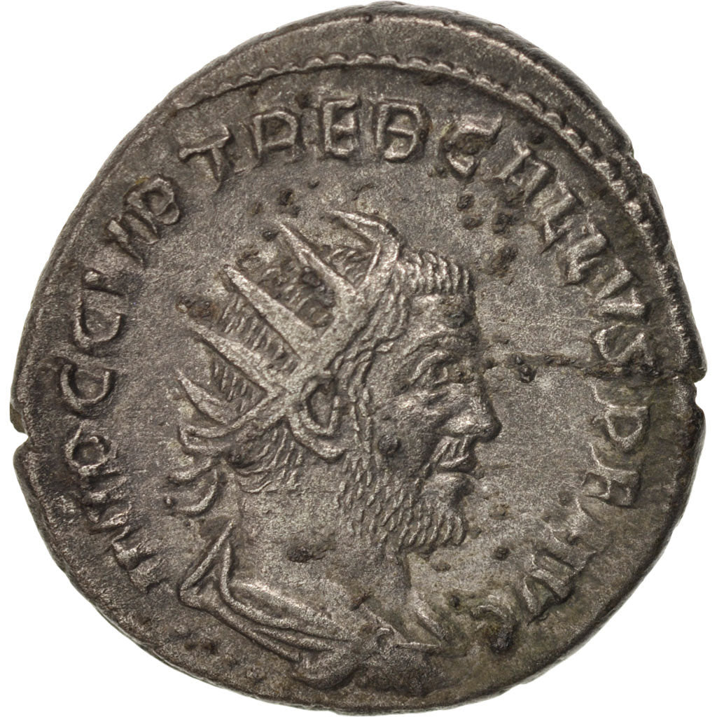 Coin, Trebonianus Gallus, Antoninianus, 253, Rome, AU(55-58), Billon, RIC:89