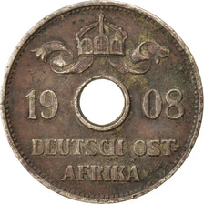 GERMAN EAST AFRICA, 10 Heller, 1908, Hambourg, KM #12, VF(30-35),...