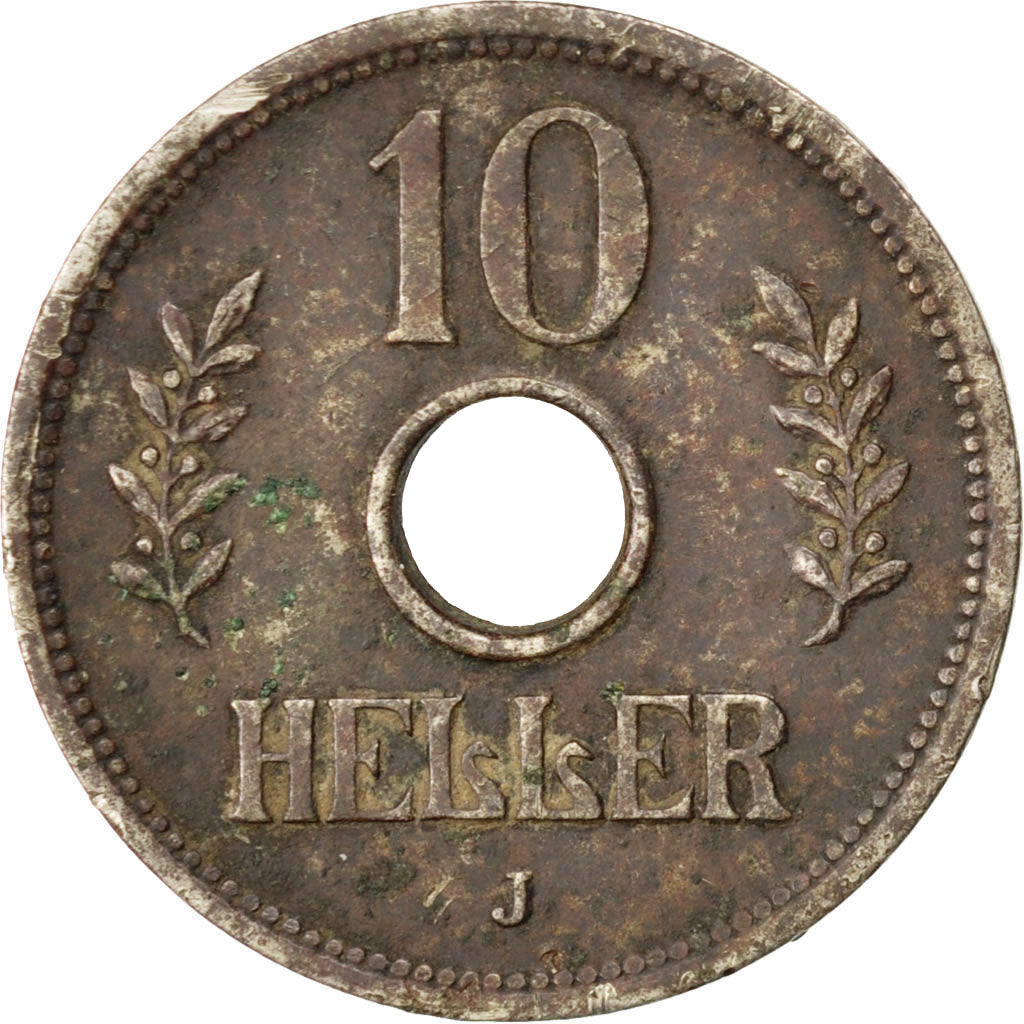 GERMAN EAST AFRICA, 10 Heller, 1908, Hambourg, KM #12, VF(30-35),...