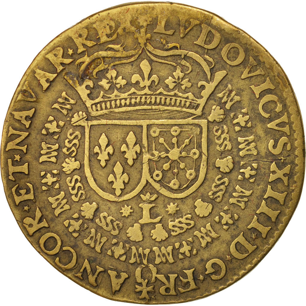 France, Royal, Louis XIII, Token, TTB+, Brass, 27mm