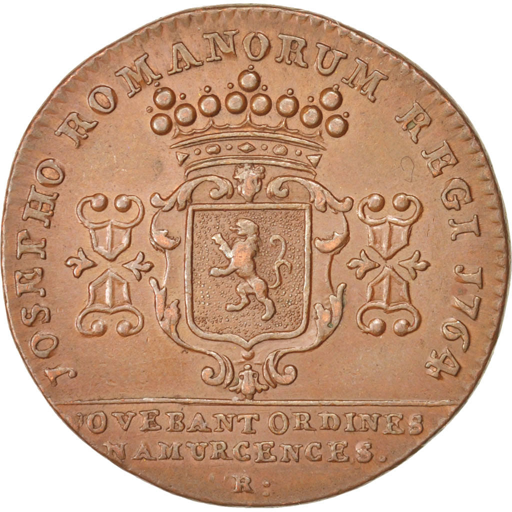 Belgium, Belgium, Comté de Flandres, Namur, Token, 1764, AU(50-53), Copper